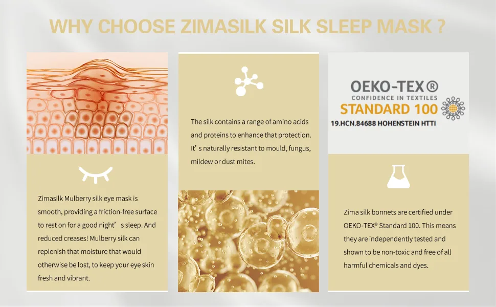 ZIMASILK Adjustable Pure Mulberry Silk Sleep Mask  3D Contoured Cup Eye Mask for Sleeping  Super Soft Breathable Blindfold  Perfect Blocks Light for Sleeping. (Black) - silk sleep mask
