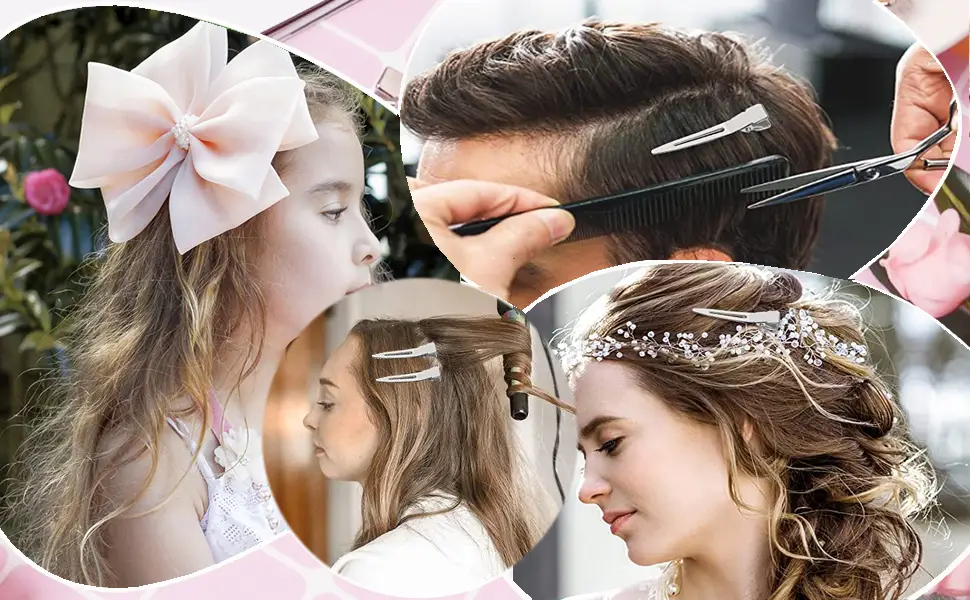 BetterJonny 100 Pieces 1.75 Inches Single Prong Hair Clips Silver Section Clips Metal Clips Hair Pins for Curls Siliver - product information 10