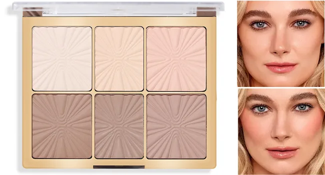 Mysense 6 Colors Contour Highlighter Blush Makeup Palette  Pressed Fine Powder Contouring Palette  Silky Smooth Face Blusher Bronzer & Highlight Makeup Kit  01 - contour and highlighter makeup palette