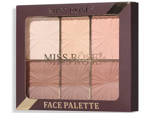 Mysense 6 Colors Contour Highlighter Blush Makeup Palette  Pressed Fine Powder Contouring Palette  Silky Smooth Face Blusher Bronzer & Highlight Makeup Kit  01 - contour highlighter makeup palette