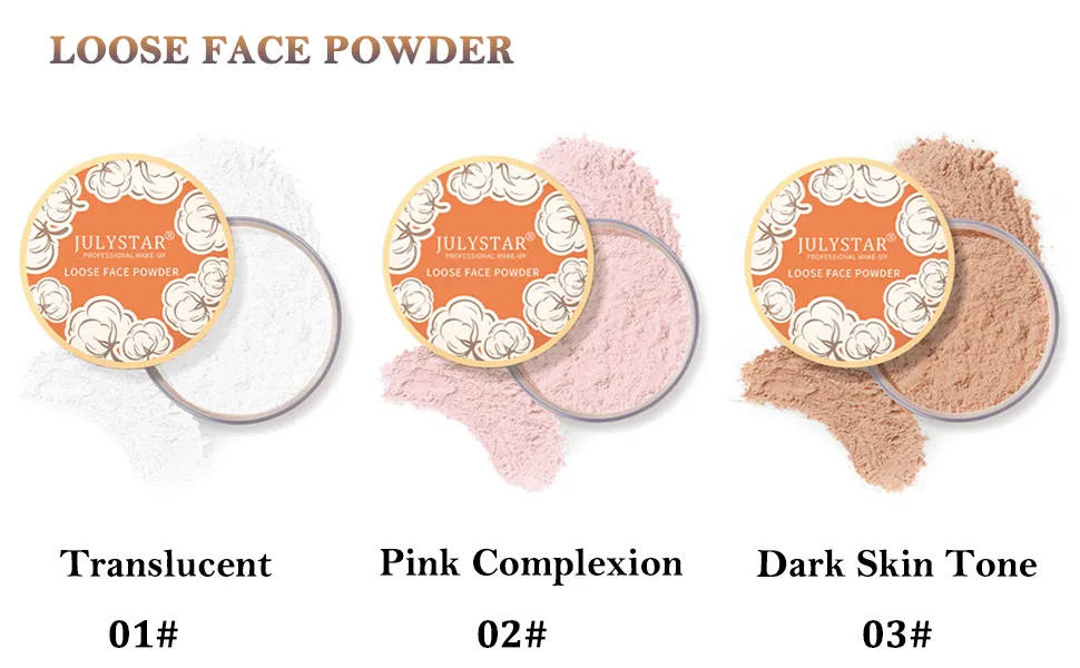 Loose Face Powder  Oil Control Face Pressed Powder Loose Baking Face Setting Powder Makeup  Natural Matte Smooth Setting Powder Long-lasting Waterproof 8g (02 Pink Complexion) - product information 2