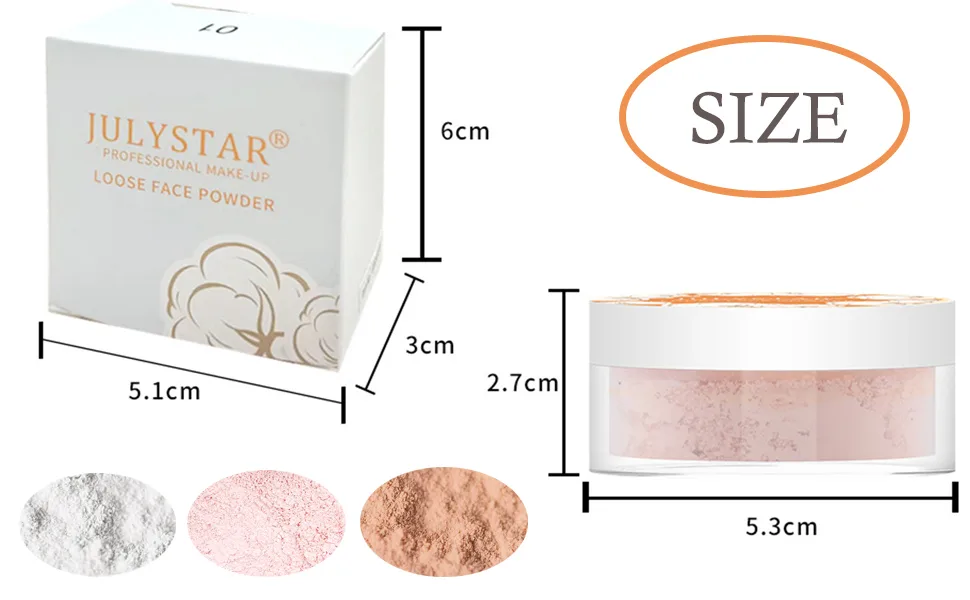 Loose Face Powder  Oil Control Face Pressed Powder Loose Baking Face Setting Powder Makeup  Natural Matte Smooth Setting Powder Long-lasting Waterproof 8g (02 Pink Complexion) - product information 4