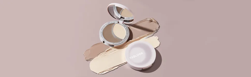 Fabloox Makeup Highlighter & Contour Palette All in One  Cream Contour Kit Highlighter Palette for Face Contouring and Natural Highlighting - highlighter makeup
