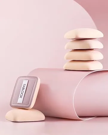 Fabloox Makeup Highlighter & Contour Palette All in One  Cream Contour Kit Highlighter Palette for Face Contouring and Natural Highlighting - makeup puff