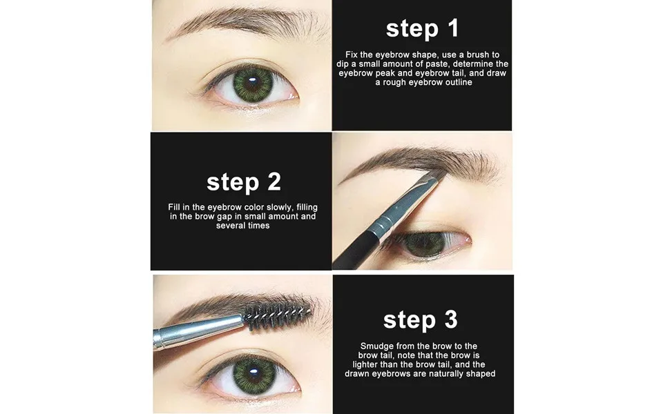 Eyebrow cream waterproof quick-drying non-staining non-off color smooth to create a three-dimensional natural wild eyebrow cream (02Dark brown) - product information 6