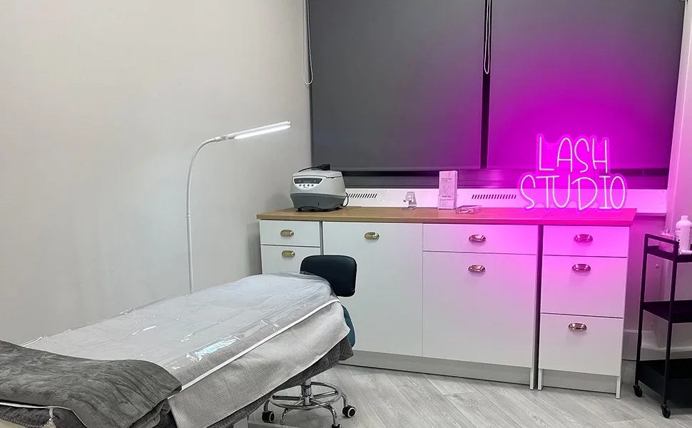 Lash Studio Neon Sign Lashes Room Decor LED Neon Light Business Neon Signs for Lash Lounge  Studio  Beauty Salon  Office Decorations (Lash Studio - White) - lash studio lash decor for room decor