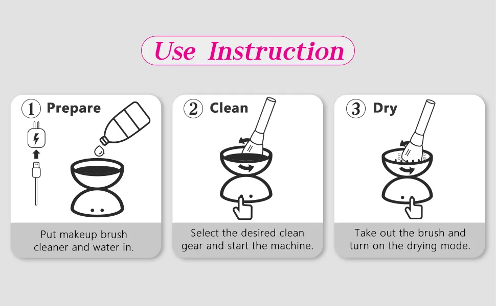 Makeup Brush Cleaner Dryer  Mamgoak Electric Makeup Brush Cleaner with Cleaning Solution Included Fit for All Size Brushes Portable Automatic USB Cosmetic Brush Cleaner Tools - makeup brush cleaner