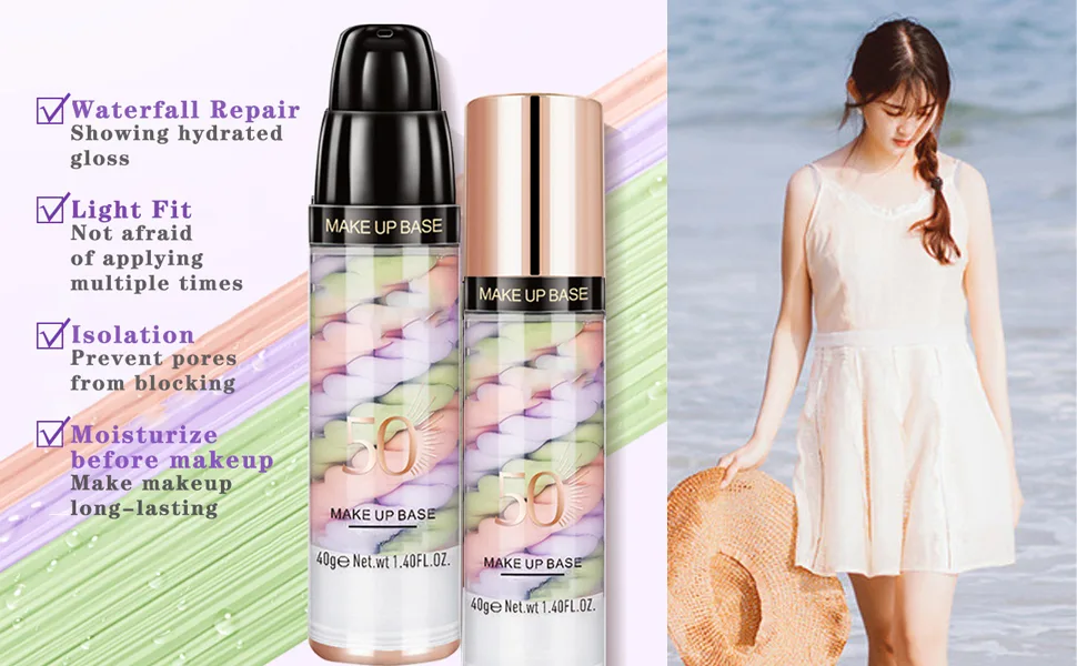 Face Primer Color Corrector Isolation Cream Face Makeup Primer Base Oil Control Moisturizing Concealer 40G - product information 2