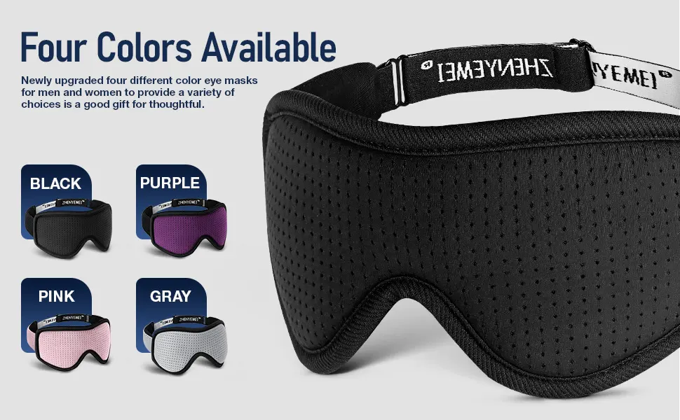 Sleep Mask for Men Women Blackout Sleeping Mask Eye Mask for Sleeping Mask Eye Mask Light Black Sleep masks - Night Blindfold