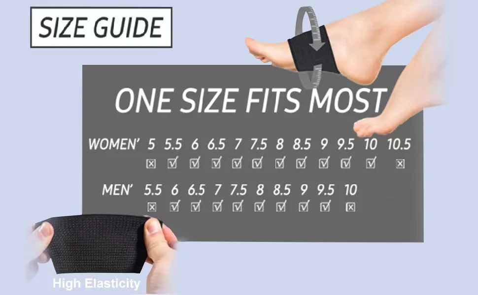 Binstorsty Compression Arch Support Sleeves With Gel Pad Inside  Plantar Fasciitis Relief Targeted Soft Silicone Arch Support Padding for Foot Care(2 Pair Black - One Size Fits All) - Arch pad universal ruler table