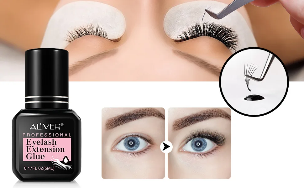          Extra Strong Eyelash Extension Glue/1-2Sec Drying time/Retention 7-9 Weeks/Maximum Bonding Power Semi Permanent Extensions NonToxic Low Fume - Extra Strong Eyelash Extension Glue
