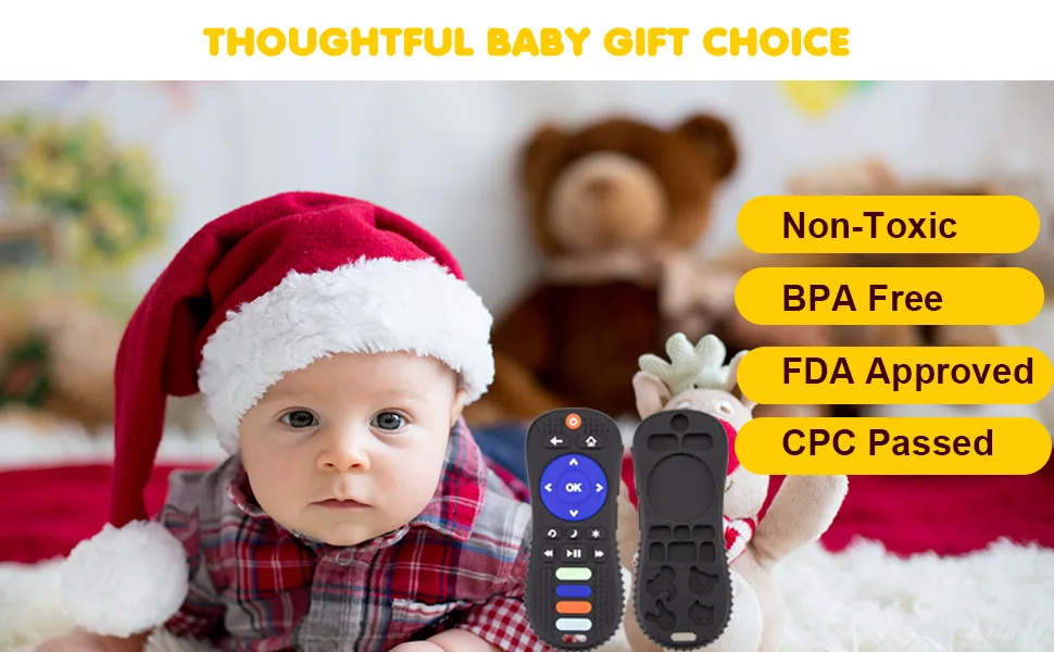 Remote teether for Baby Teething Toys for Babies 0-6months 6-12months Soft Silicone Baby Teething Toys (Black) - product information 2