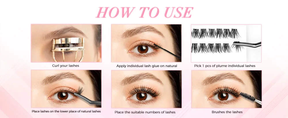 LANKIZ Eyelashes Supplies Lash Bond&Seal for Lash Clusters - HOW TO USE