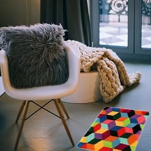 YAKOLECI Latch Hook Kits for Adults  Color Printed DIY Rug Crafts Arts Carpet for Home Decoration Festival Gift 23.6 X 15.8(CAT) - flower