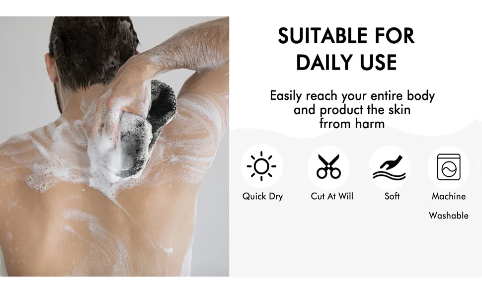 Yiclick Back Scrubber for Shower Bath  African Net Sponge + Exfoliating Gloves  Exfoliating Body Scrubber  Body Scrub Exfoliator  Exfoliating Washcloth Wash Cloth Towel Loofah Mitt for Men Women Exfoliating Gloves + Afri... - exfoliating african net and glove