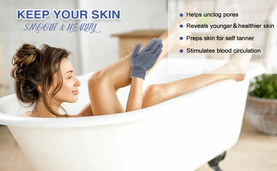 Yiclick Back Scrubber for Shower Bath  African Net Sponge + Exfoliating Gloves  Exfoliating Body Scrubber  Body Scrub Exfoliator  Exfoliating Washcloth Wash Cloth Towel Loofah Mitt for Men Women Exfoliating Gloves + Afri... - exfoliating body scrubber
