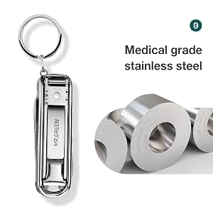 MR.GREEN Multifunctional Nail Clippers Stainless Steel Six Functions Nail Cutter Nail Files Small Knife Scissors (Large) - 1098-300-2
