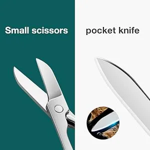 MR.GREEN Multifunctional Nail Clippers Stainless Steel Six Functions Nail Cutter Nail Files Small Knife Scissors (Large) - 1098-300-5
