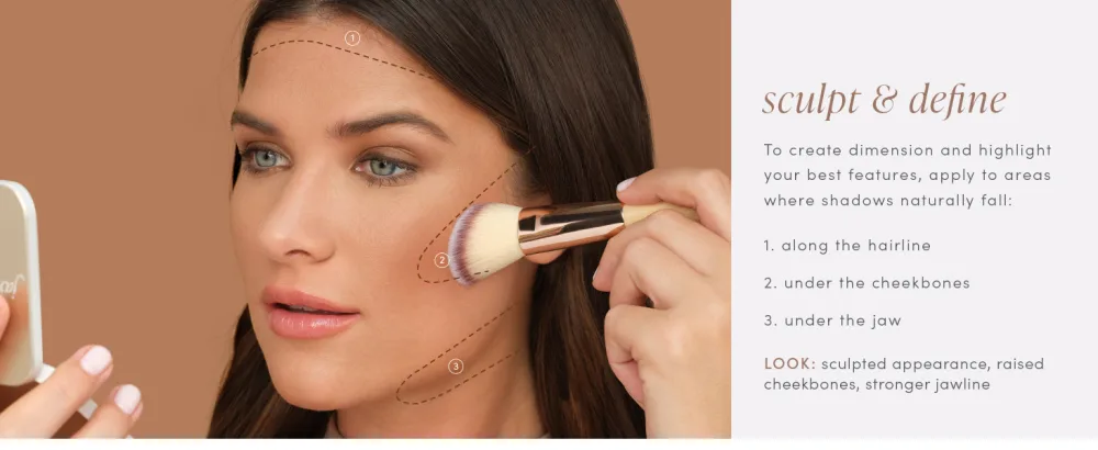 Jane Iredale PureBronze Matte Bronzer Refill Bronzing Powder with Buildable Coverage Lightweight & Breathable Feel Cruelty-Free 3 Natural Tones Light Refill - Sculpt and Define Application