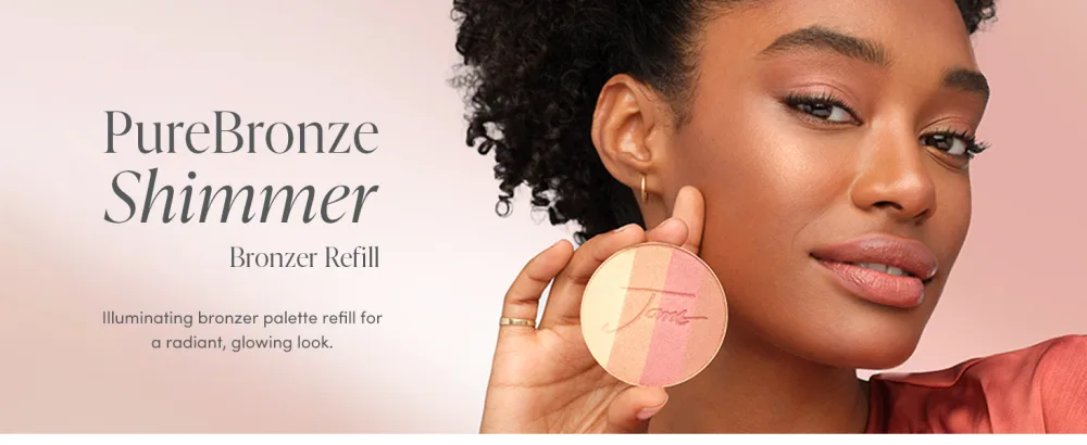 Jane Iredale PureBronze Shimmer Bronzer Refill Bronzing Powder with Buildable Coverage Lightweight & Breathable Cruelty-Free 4 Blendable Shades Moonglow Refill - Illuminating bronzer palette refill for a radiant, glowing look.