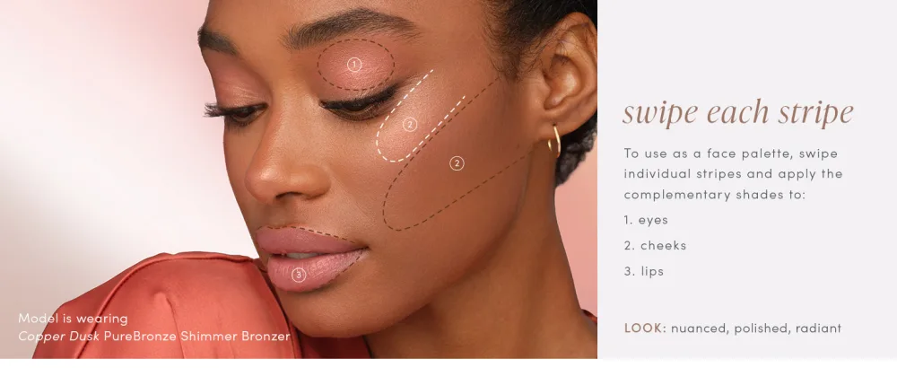 Jane Iredale PureBronze Shimmer Bronzer Refill Bronzing Powder with Buildable Coverage Lightweight & Breathable Cruelty-Free 4 Blendable Shades Moonglow Refill - Swipe Each Stripe Application