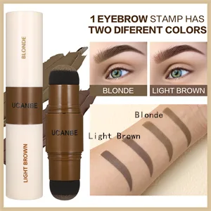 UCANBE 25PCS Eyebrow Stamp Stencil Kit With Dual-Color Eyebrow Stamp Pomade  20 Reusable Eyebrow Stencils  Finising Powder  Double-Ended Brush  Eyebrow Razor  Zipper Pouch  Long Lasting Waterproof Eye Brow Stamping and S... - eyebrow gel