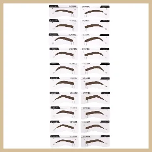 UCANBE 25PCS Eyebrow Stamp Stencil Kit With Dual-Color Eyebrow Stamp Pomade  20 Reusable Eyebrow Stencils  Finising Powder  Double-Ended Brush  Eyebrow Razor  Zipper Pouch  Long Lasting Waterproof Eye Brow Stamping and S... - eyebrow stencils