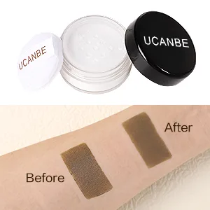 UCANBE 25PCS Eyebrow Stamp Stencil Kit With Dual-Color Eyebrow Stamp Pomade  20 Reusable Eyebrow Stencils  Finising Powder  Double-Ended Brush  Eyebrow Razor  Zipper Pouch  Long Lasting Waterproof Eye Brow Stamping and S... - setting powder