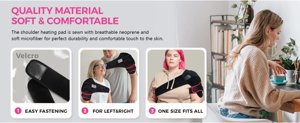 CREATRILL Shoulder Heating Pads  Low Voltage Fast Heating Shoulder Brace for Pain Relief  Heated Shoulder Wrap for Rotator Cuff  Frozen Shoulder  Shoulder Dislocation HEAT01 universal - shoulder pain relief