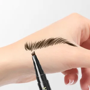 Eyebrow Pencil Eyebrow Microblading Pen Liquid Eyebrow Pen Micro 4 Point Brow Pen Long-Lasting Water-Resistant  Smudge-Proof Fine-Stroke Microblading Pencil Eyebrow Pencil Dark Brown - product information 5