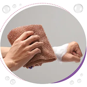 3 Pieces African Exfoliating Sponge  African Bathing Back Scrubbers  Shower Net Body Scrubber with Pull Strap (Blue Purple Coffee) - body scrubber back scrubber skin smooth