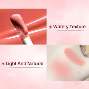 3PCS Soft Cream Blush Makeup Liquid Blush For Cheeks  Weightless  Long-Wearing  Smudge Proof  Natural-Looking  Dewy Finish  Skin Tint Blush Makeup(3 4 5) - feature
