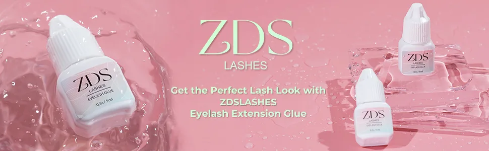ZDSLASHES Black Eyelash Extension Glue - 11-Week Retention  0.5 Second Drying Time  Non-Irritating Formula for Professional Use - Ideal for Individual Semi-Permanent Eyelash Extensions - Eyelash adhesive False lash glue Clear waterproof adhesive Strong hypoallergenic glue Latex-free