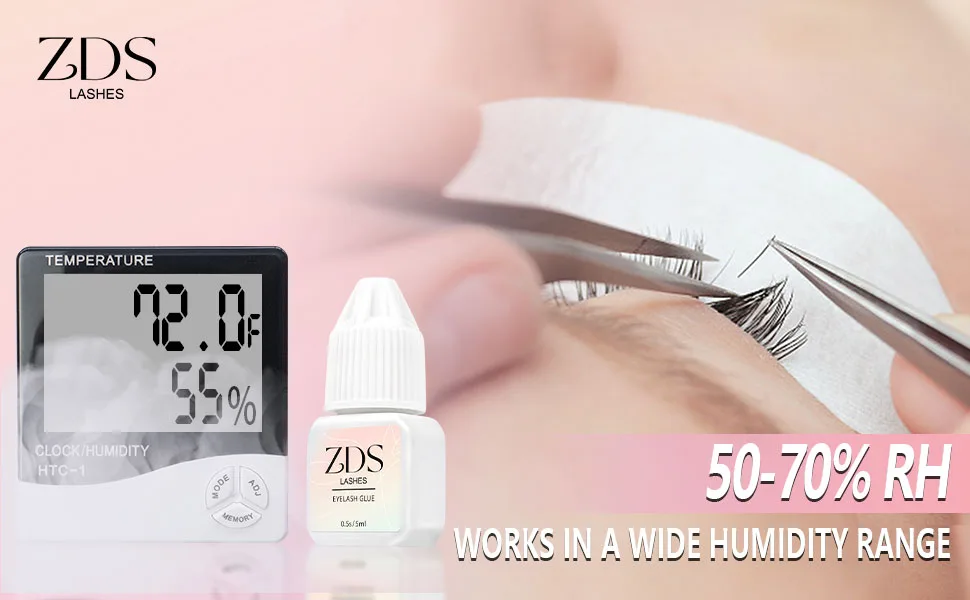 ZDSLASHES Black Eyelash Extension Glue - 11-Week Retention  0.5 Second Drying Time  Non-Irritating Formula for Professional Use - Ideal for Individual Semi-Permanent Eyelash Extensions - eyelash glue