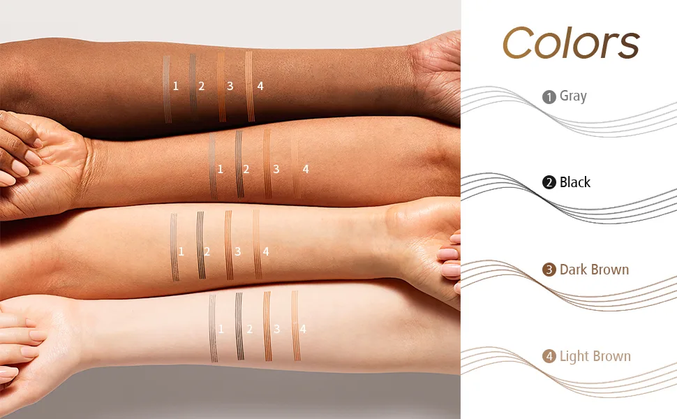 Eyebrow Pencil Eyebrow Microblading Pen - Eyebrow Makeup Micro 4 Point Brow Pen Lift & Snatch Makeup Pen Long-Lasting Waterproof Brow Pen  Creating Natural Looking Brows Effortlessly (Dark Brown) - product information 5