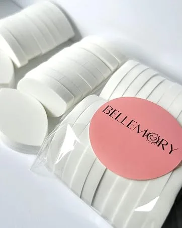 BELLEMORY WISPY EYE SHAPE Lash Mapping Chart - Eyelash Extension Beginner Training and Practice Chart  Eyelash Extension Curl and Diameter Sheet for Lash Kit (1 PC Wispy Eye Shape Lash Map Chart) - lash sponges