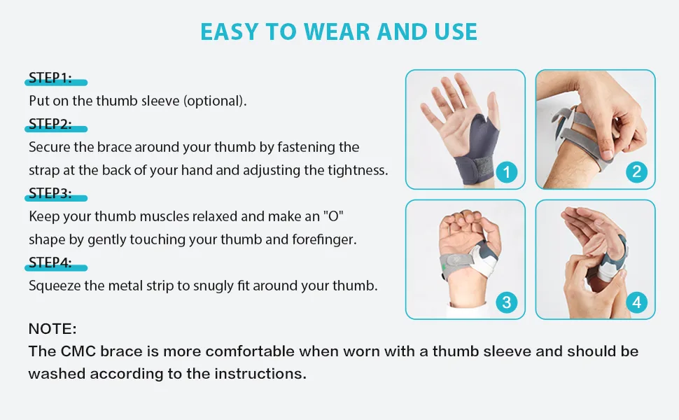 KD Thumb Brace: CMC Thumb Brace for Osteoarthritis CMC Joint Arthritis Pain  Thumb Splint Stabilizer with Thumb Sleeve  Flexible (Medium  Left Hand) Left Hand Medium - cmc thumb