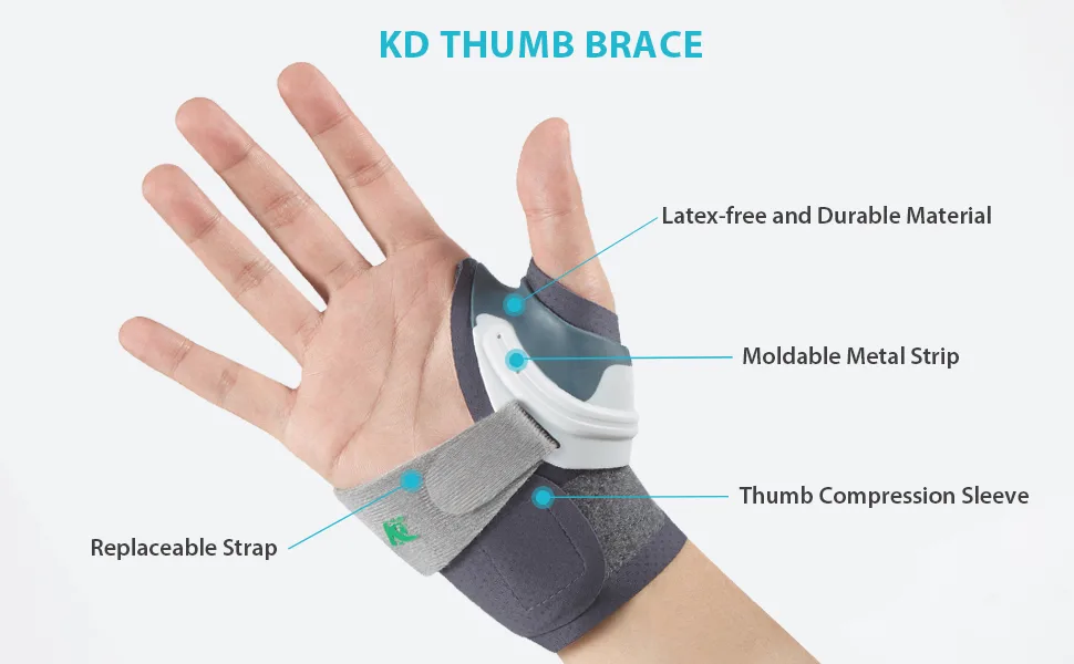 KD Thumb Brace: CMC Thumb Brace for Osteoarthritis CMC Joint Arthritis Pain  Thumb Splint Stabilizer with Thumb Sleeve  Flexible (Medium  Left Hand) Left Hand Medium - cmc thumb brace