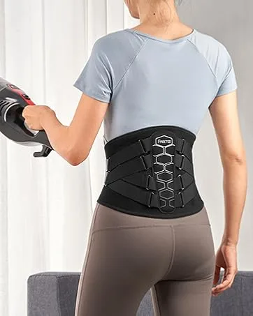 FREETOO Back Brace for Lower Back Pain Relief with Pulley System Lumbar Support Belt for Men & Women with Lumbar Pad  Ergonomic Design and Soft Breathable 3D Knit Material for Herniated Disc Sciatica High Support Large (... - back brace