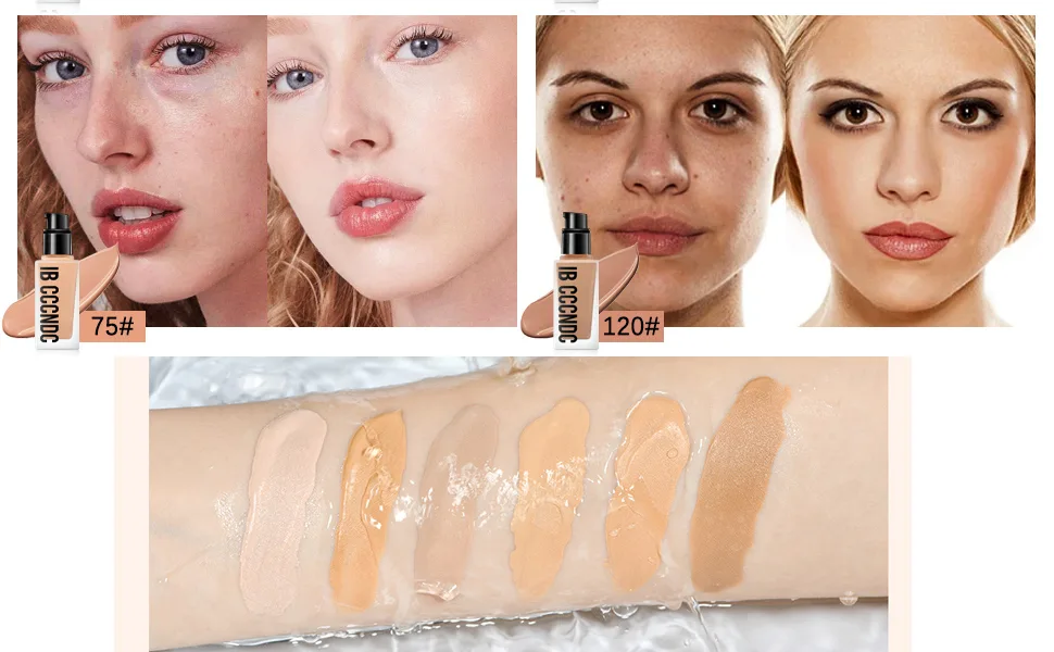 Base Foundation Full Coverage Face Makeup Long-lasting Wear  Foundation Makeup Flawless Cosmetics Lightweight Texture (20) - il makiage concealer