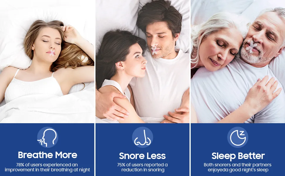 Advanced Gentle Sleep Strips Mouth Tape for Sleeping  Improve Breathing Mode Stop Snoring Mouth Tape for Nose Breathing & Better Sleep (120 PCS) - product information 4