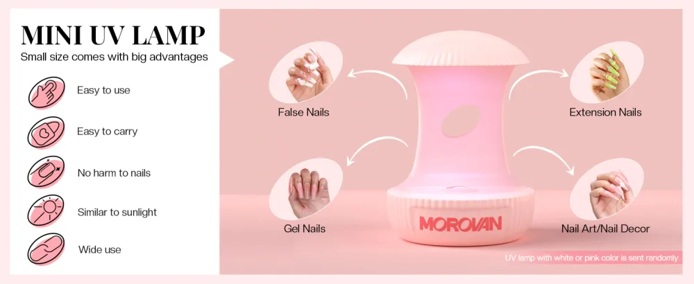 Morovan Solid Gel Builder for Nails Hard Gel for Nails Solid Builder Nail Gel Kit Non Sticky for Nail Extension Nail Curving with U V Light Base Coat Top Coat 3D Mold 6 Colors Solid building Gel - product information 4
