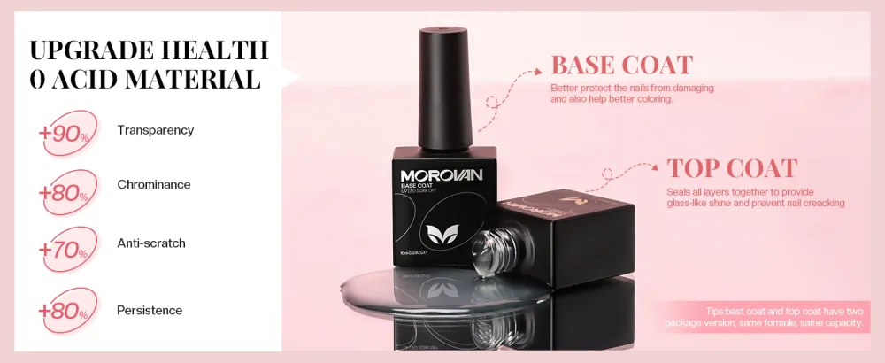 Morovan Solid Gel Builder for Nails Hard Gel for Nails Solid Builder Nail Gel Kit Non Sticky for Nail Extension Nail Curving with U V Light Base Coat Top Coat 3D Mold 6 Colors Solid building Gel - product information 5