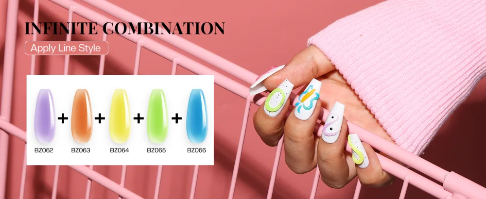 Morovan Solid Builder Gel for Nails - 6 Colors Solid Builder Gel Nail Kit Non Sticky Builder Gel For Nails Extension and 3D Structure Gel for Solid Builder Nail Gel with Base Coat Top Coat Glitter Powder Rhinestones - product information 6