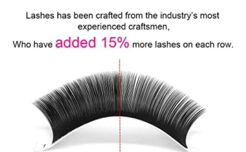 Classic Lash Extensions Flat Mix Length Semi Permanent Eyelash Extensions Ultra-Pure Black Professional Salon Use Eyelash Trays Single Eyelashes (0.12C) - Lash extension tray