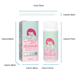 Milkscreen Test Strips  25Pcs Breastmilk Test Strips Accurate Fast Results in 2 Minutes Breastmilk Detect Strips with Bottle for Breastfeeding Moms Test at Home - Milkscreen Test Strips