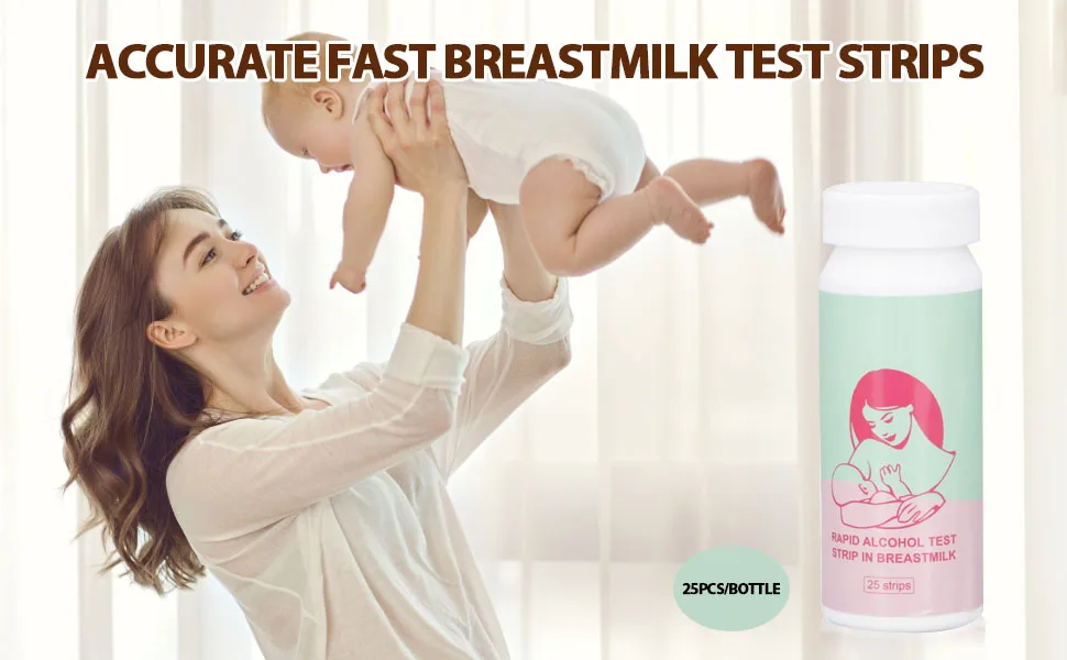 Milkscreen Test Strips  25Pcs Breastmilk Test Strips Accurate Fast Results in 2 Minutes Breastmilk Detect Strips with Bottle for Breastfeeding Moms Test at Home - Milkscreen Test Strips