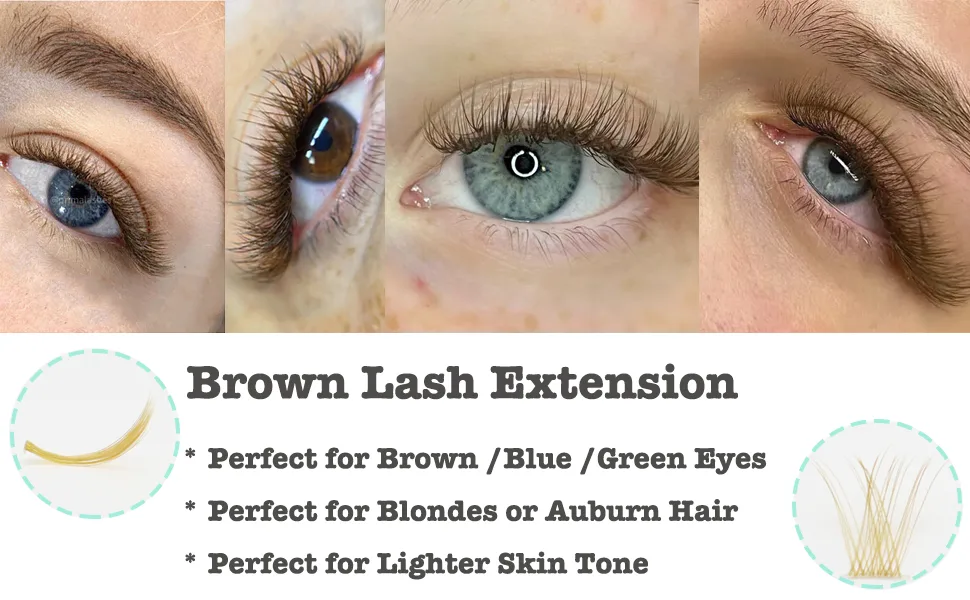 DAODER Lash Clusters Brown DIY Eyelash Extension 96pcs Cluster Lashes D Curl Lash Extension Natural Wispy Blonde Eyelash Clusters Clear Band Individual Lashes (Brown Lash Cluster 007) - EyeLash Extension