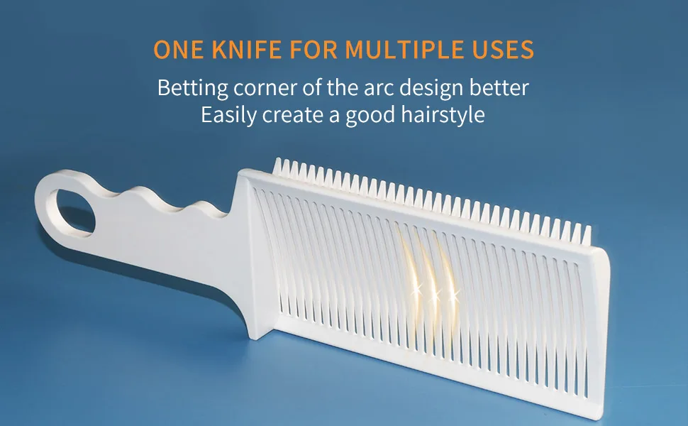 2 Pieces Fade Combs  Professional Barber Cutting Comb Heat Resistant Clipper Comb Blending Flat Top Comb for Men Salon Styling Tools   White - fade comb