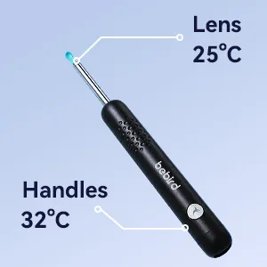 Ear Wax Removal - R1 Earwax Remover Tool with 1080P HD Camera 6 LED Lights - Wireless Ear Cleaner Built-in WiFi - Earwax Removal Kit Compatible with iPhone Android - Constant Temperature System